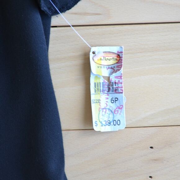 NWT Talbots Black Midi Dress Short Sleeve Shift Size 6P - Picture 3 of 4